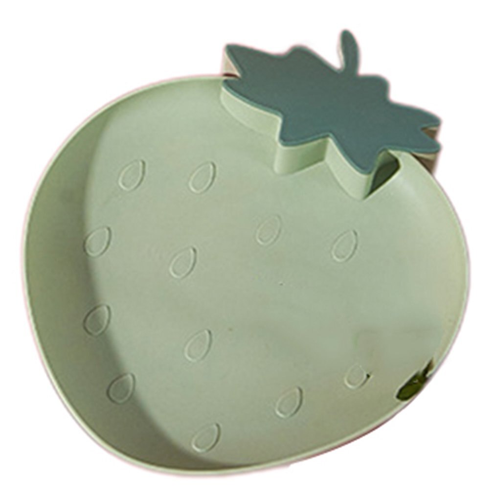 Lazy Snack Tray Strawberry Shape Fruit Food Tray Candy Cute Plate Snack Dish Fruit Food Plate Household Plastic Plate for Home: Light Grey