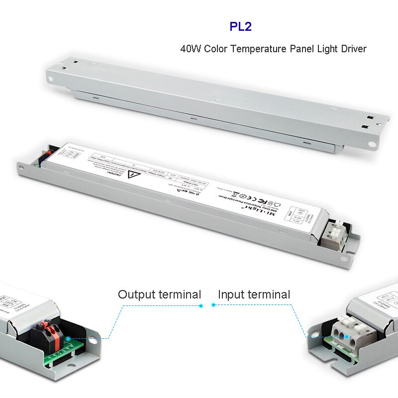 Pl2 40w farvetemperatur led panel lys driver 220v miboxer 2.4g cct smart panel fjernbetjening  b2/t2/ fut 091/ fut 006/ fut 007