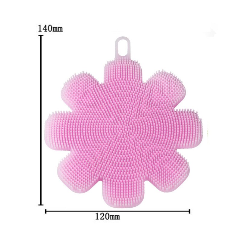 Multifunctional Silicone Brush Kitchen Dishwashing Sourcing Pad Decontamination Pot and Bowl Cleaning Brush Anti Table Mat: 15