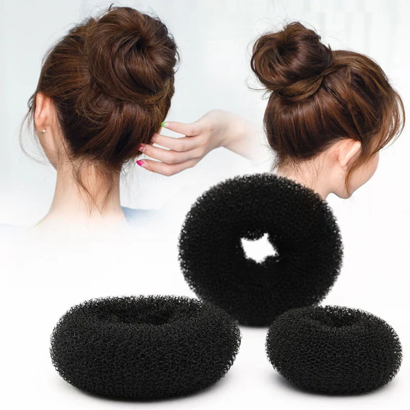 3 Größen Magic Hair Bun Maker Donut-Schaumschwamm Einfacher großer Ring Haar-Styling-Werkzeuge Produkte Frisur Frauen Mädchen Haarschmuck