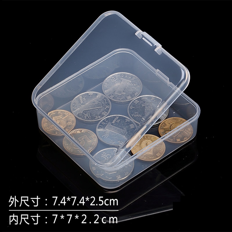 Clear Lidded Small Plastic Box For Storage Small Parts Tools Jewelry Display Screw Sewing Case Beads Tablet Container Packaging
