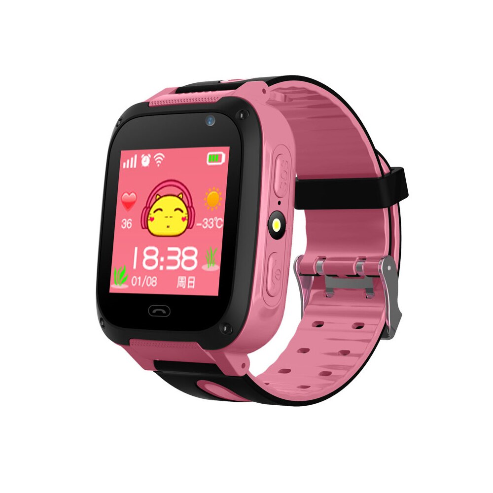 V6 Children'S Phone Watch Two-Way Conversation Smart Watch For Positioning Intelligent Power Saving Watch Pink Blue: Default Title