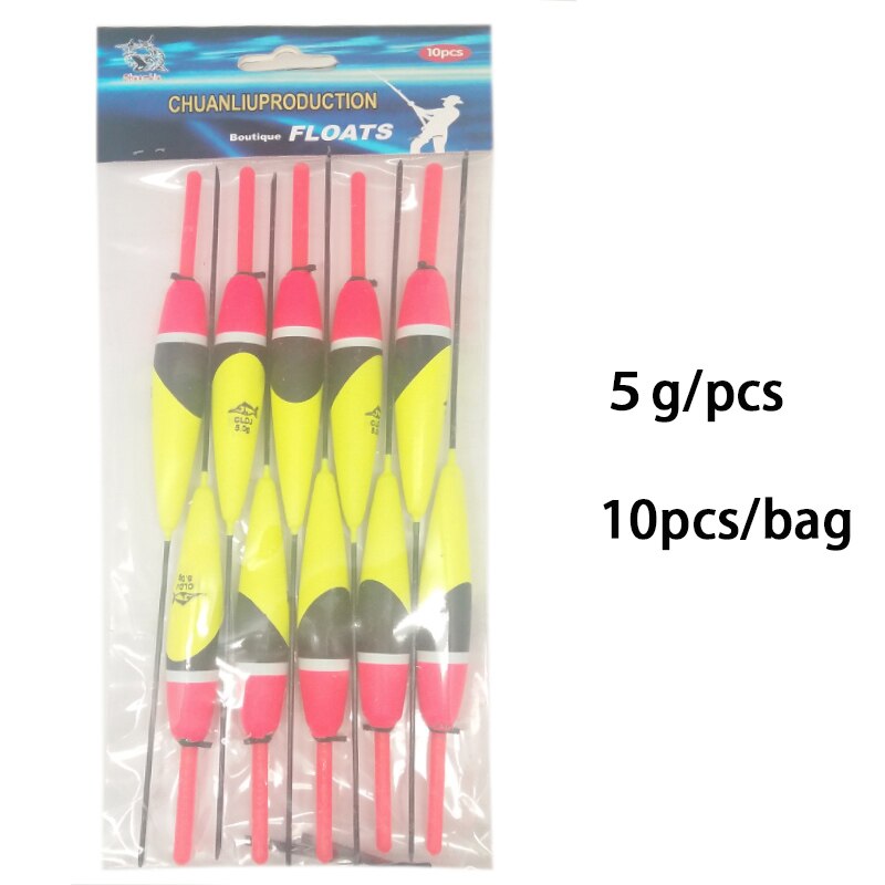 Topline Visgerei 10 Stks/partij Visdobbers Alle Waggler Boei Bobbers Vis Barguzinsky Fir Praalwagens Tackle Karper Pesca Boya Acesorios: 5.0G YELLOW
