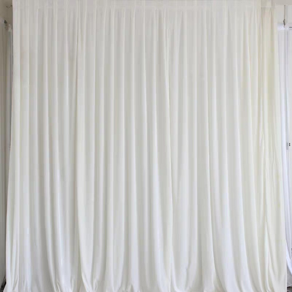 2 x 2m voile drapering dekoration begivenhed baggrund gardin romantisk loft bryllup indretning til scene væg skiller fest med swag gaze