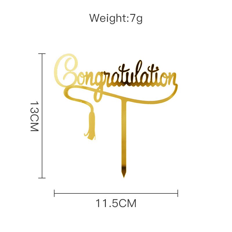 Gold Congratulations You Did It Grad Cake Topper Graduation Celebration Cake Decoration Party Supplies Baking Accessories: 1799