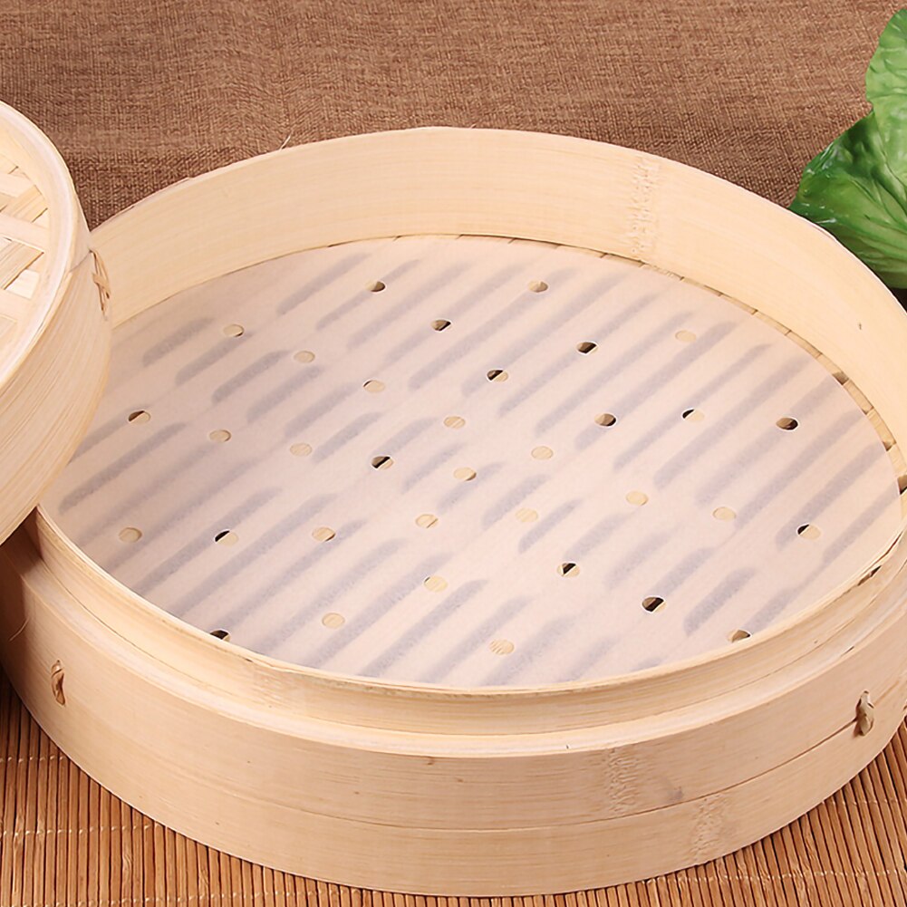 100Pcs Round Baking Paper Circle Parchment Paper Liner BBQ Oven Patty Steamed Paper Oven Barbecue Steamed Bun Paper
