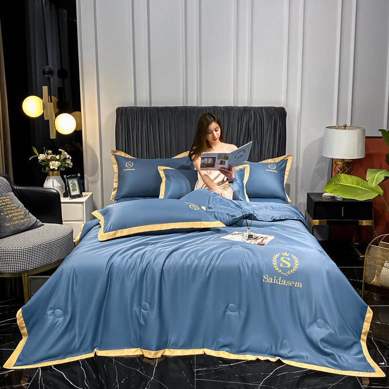 Sommer Klimaanlage Kühlen Decke freundlicher Luxus Decke Bettdecke Königin König Größe Bettwäsche Abdeckung