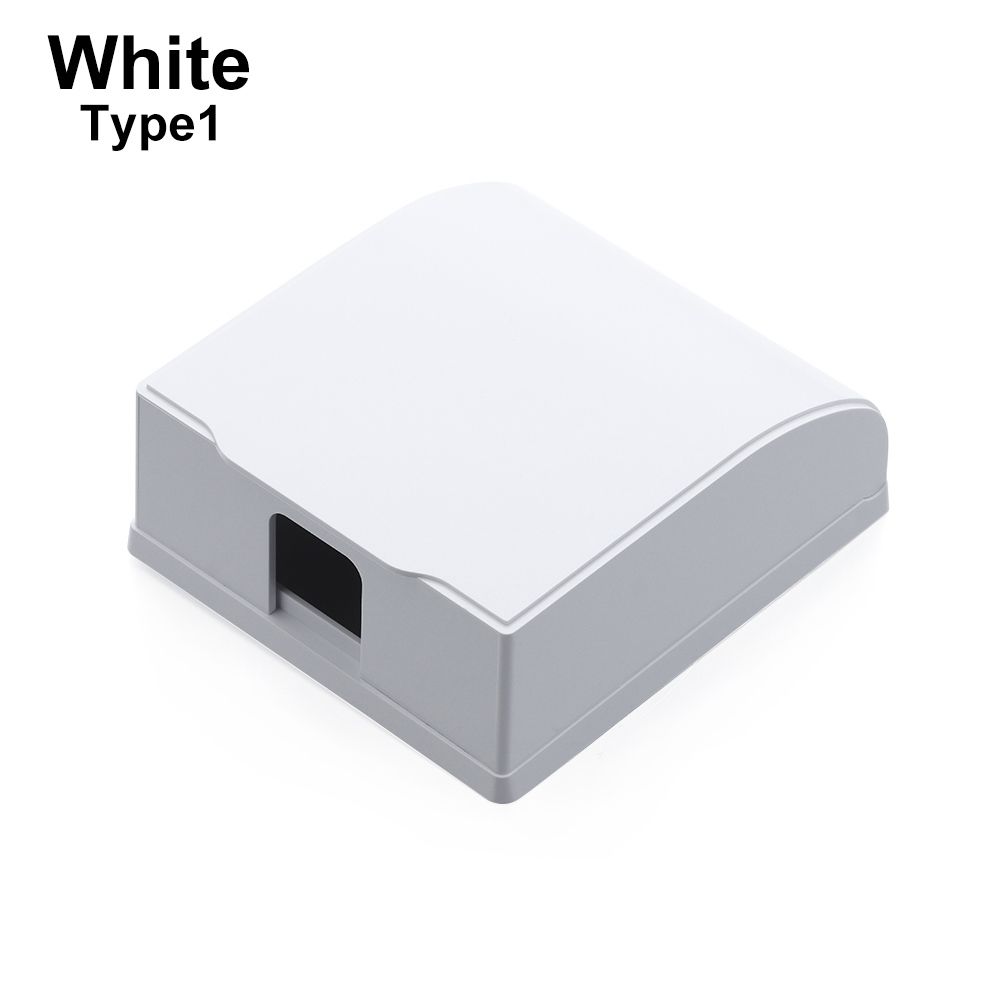86 Type Self-Adhesive Switch Protective Cover Wall Socket Waterproof Box Protection Socket Electric Plug Cover Splash-Proof Box: White-Type1