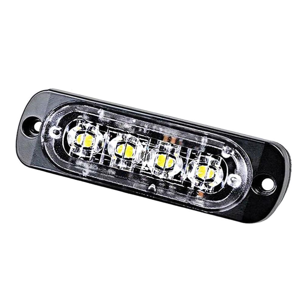 2Stck 12W 4 LED-strahler Bernstein Auto Lkw Motorrad Notfall Leuchtfeuer Warnung Gefahr Blitz Strobe Unterboden Drehen Licht Bar