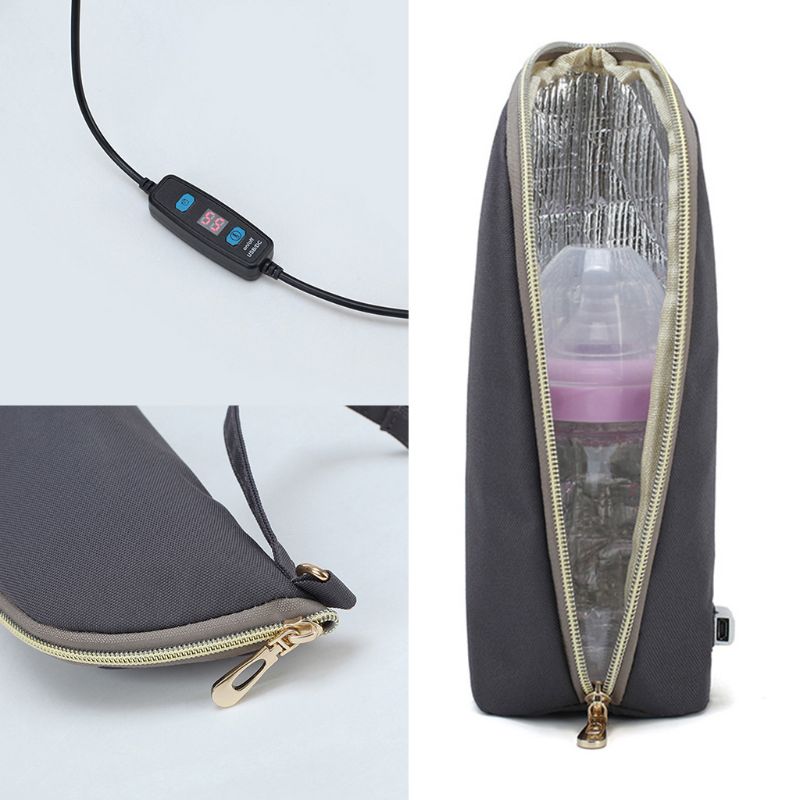 Usb Draagbare Reizen Wandelwagen Zak Geïsoleerde Water Melk Snel Isolatie