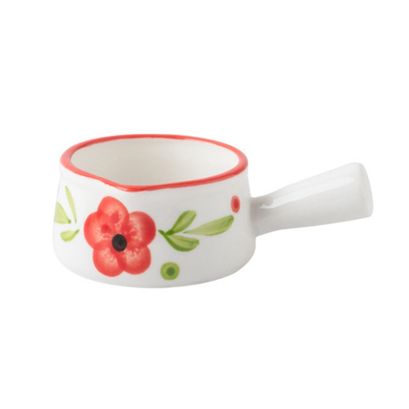 Mini keramisk melkekopp fløtekanne multifunksjonell krydderfat liten keramisk kaffemelkmugge eddik sauskopp med håndtak: C