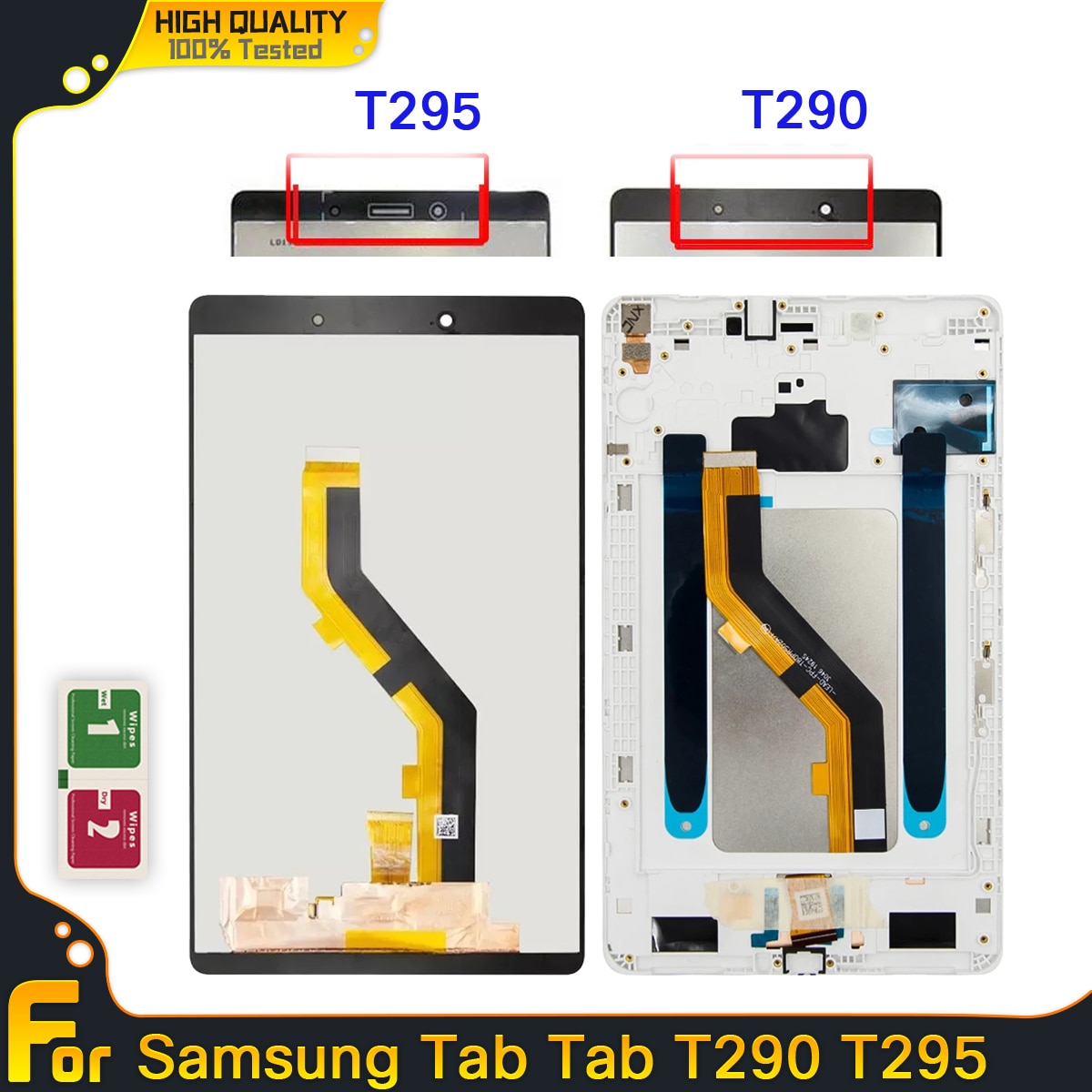 Tela lcd original para samsung galaxy tab a, digitalizador, montagem e substituição de digitalizador SM-T290, 8.0 tamanhos de 2019 e t290, t295