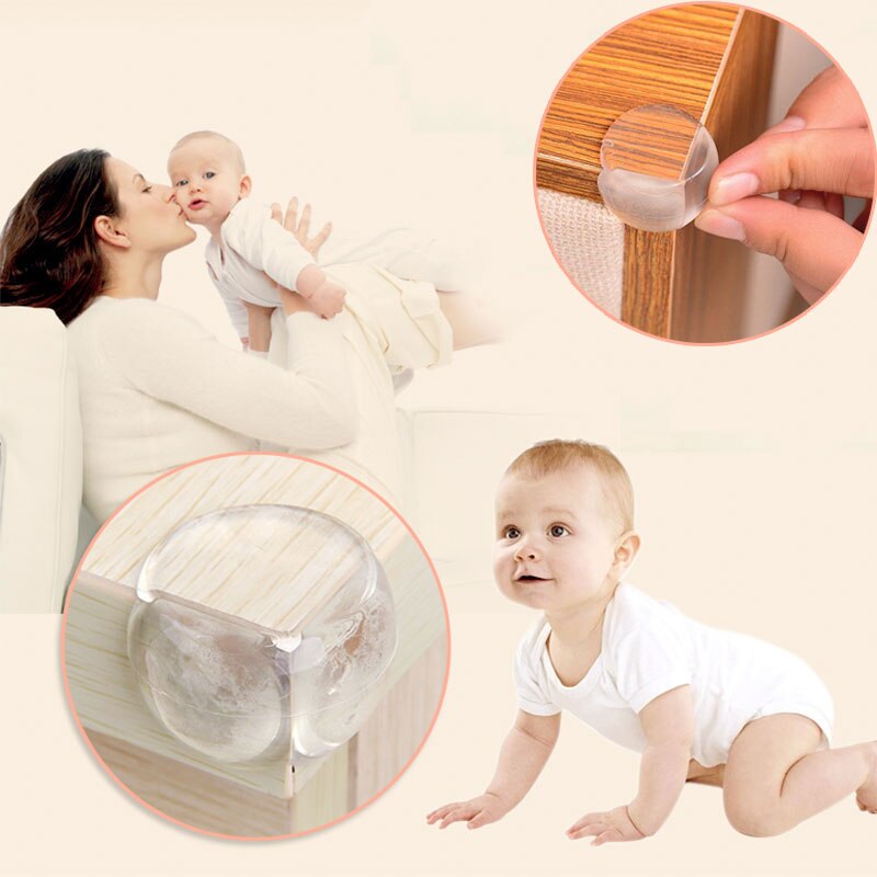 Protección para esquinas de mesa para niños, Protector de silicona de seguridad para bebés, protección para bordes y esquinas, 4 unids/lote