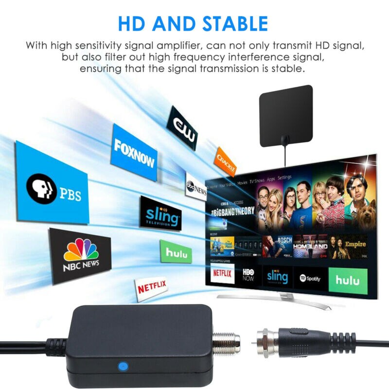 Digital tv signalforstærker booster 172-860 mhz kabel fox antenne kanal 25db