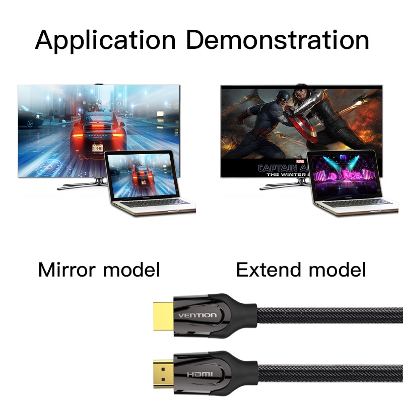 Ventie Hdmi Kabel Hdmi Naar Hdmi Kabel Hdmi 2.0 4K 3D 60FPS Kabel Voor Hd Tv Lcd Laptop PS3 projector Computer Kabel 1M 2M 3M 5M