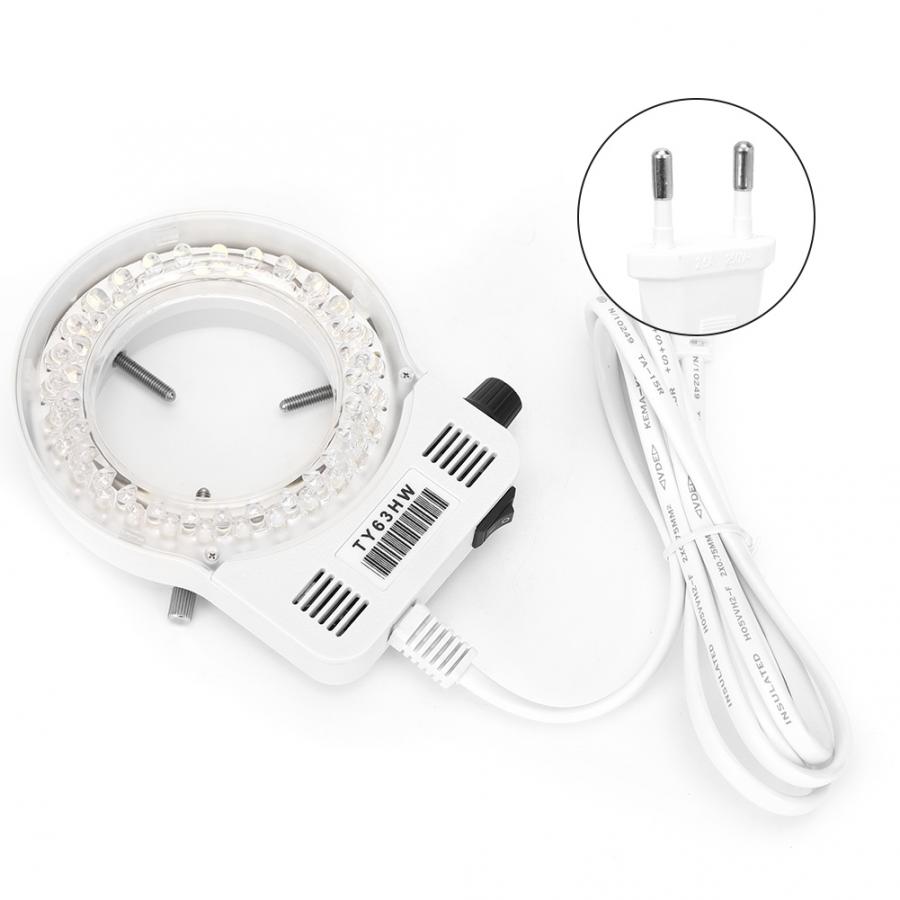 Microscope Camera Adjustable Dimmable LED Ring Light Source Lamp for Stereo Microscopes
