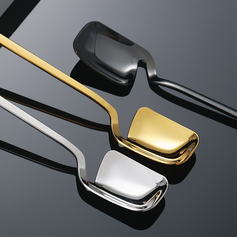 Stainless Steel Spoon Fork Dessert Coffee Spoon Fruit Fork Stirring Kitchen Tableware Cutlery Accessories Decoration