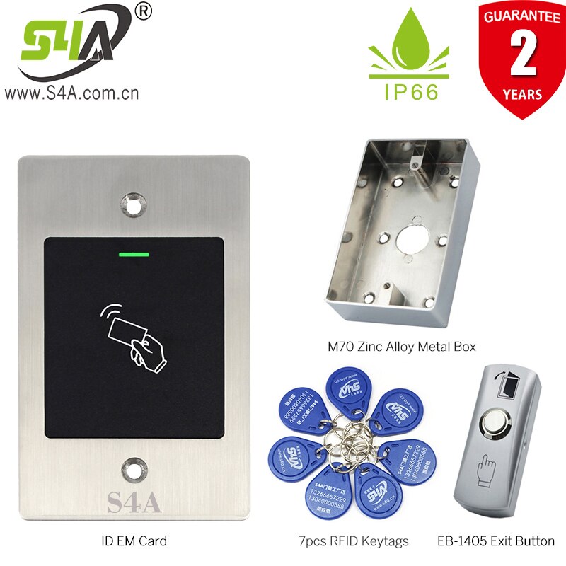 Embedded mounted RFID Card Reader 125KHZ Wiegand26 RFID Card Access Control Reader IP66 Waterproof access controller: E2 H