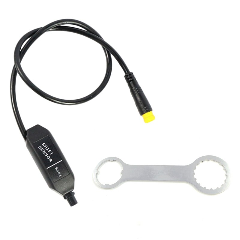 1pcs Electric Bicycle Drive Motor Gear Sensor E-Bike Shift Sensor For Bbs01 Bbs02 Bbshd & 1pcs Install Tool Wrench For Mid Motor