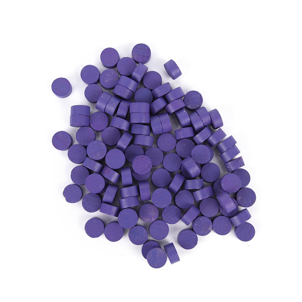 100 st diameter 10*5mm 8 färger bonde träspel bitar färgglada bonde / schack för brädspel / pedagogiska spel tillbehör: Lila