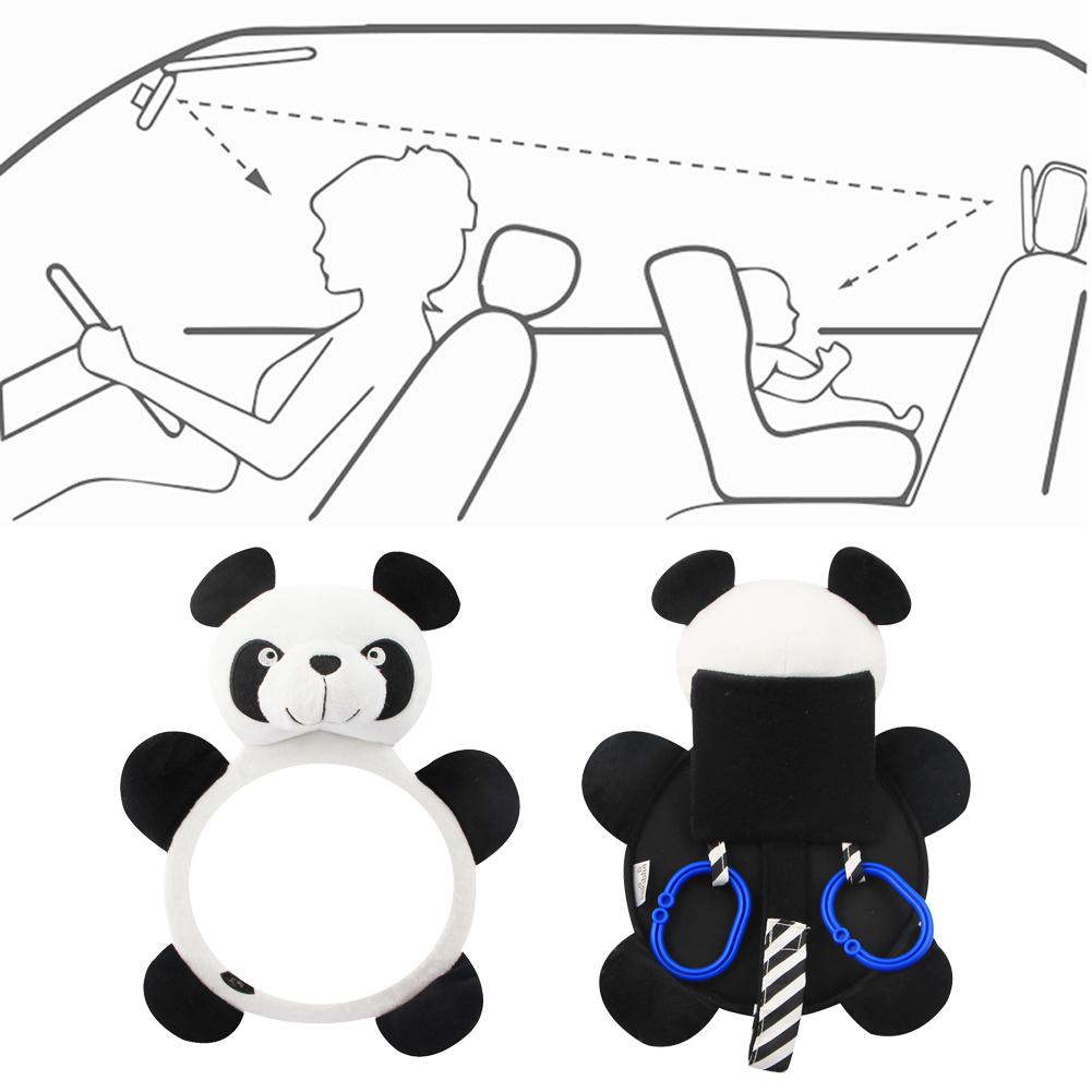 Panda Vormige Baby Auto Spiegel Auto Achterbank Veiligheid View Achter Ward Facin Interieur Baby Kids Monitor Reverse Veiligheid Zetels spiegel