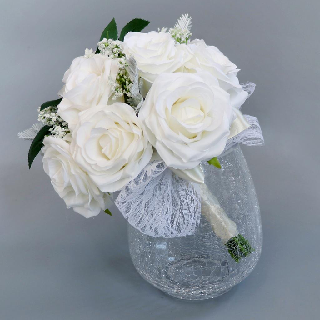 Handmade Realistic Wedding Bride Bouquet Hand Tied flower wesele Party Supplies wedding bouquet mariage floral hoops wedding2019