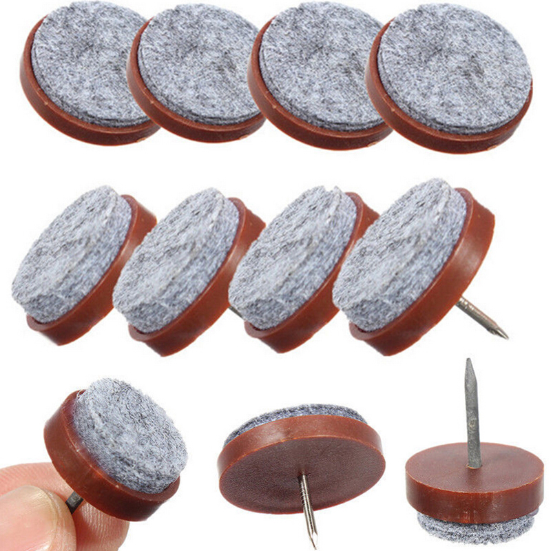 10 Stuks Meubels Tafel Stoel Been Vloer Vilt Pad Slip Glijbaan Diy Nagel Perfect Voor Het Beschermen Van Uw Vloeren En Uw Meubels