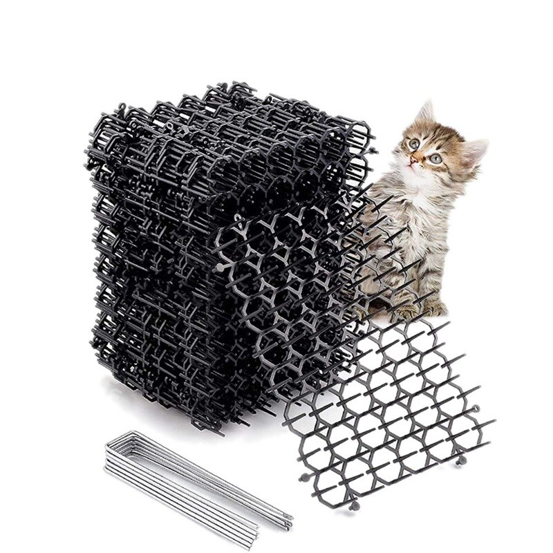 Venus valink Tuin kat Scat Mats, 2 m Anti-kat Prickle Strips Stopper, Cat Repellent Mat, Houd Kat Hond Muggen weg Veilig Tuinieren Plastic Spike Nagels, Ongediertebestrijdende Afschrikking