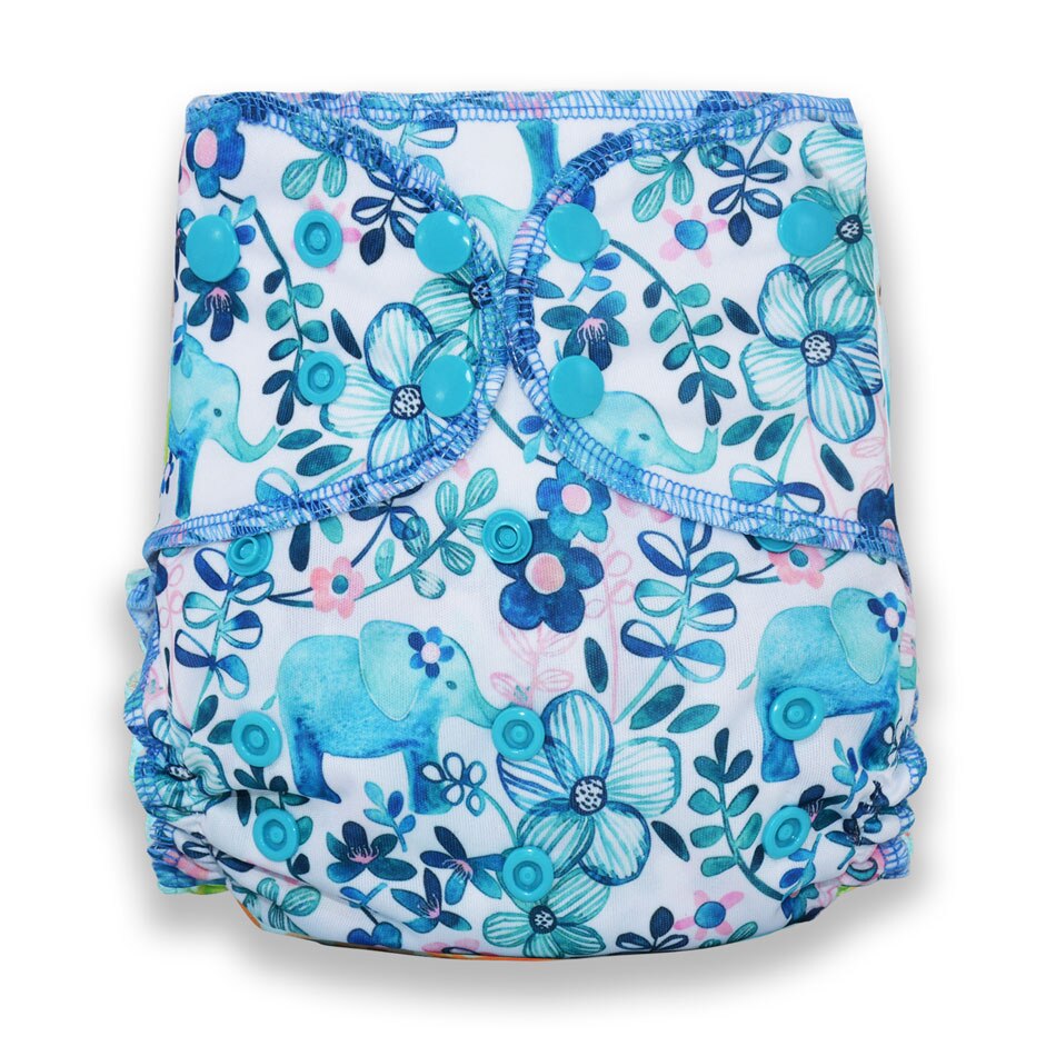 Miababy – couche épaisse AI2 en coton et bambou pour bébé, couche imperméable en tissu pour la nuit, 1 pièce: CP21 clothdiaper