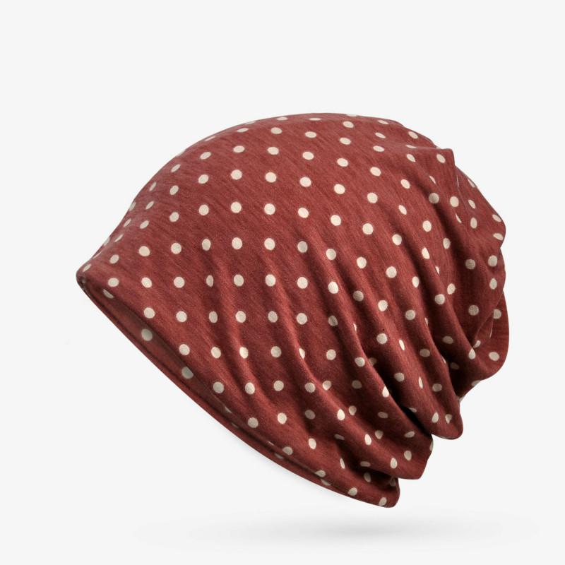 COKK de las mujeres sombrero de verano de algodón de patrón de punto Beanie sombreros para hombres y mujeres Gorros holgados solideos mujer hombre hueso Gorros: Rojo