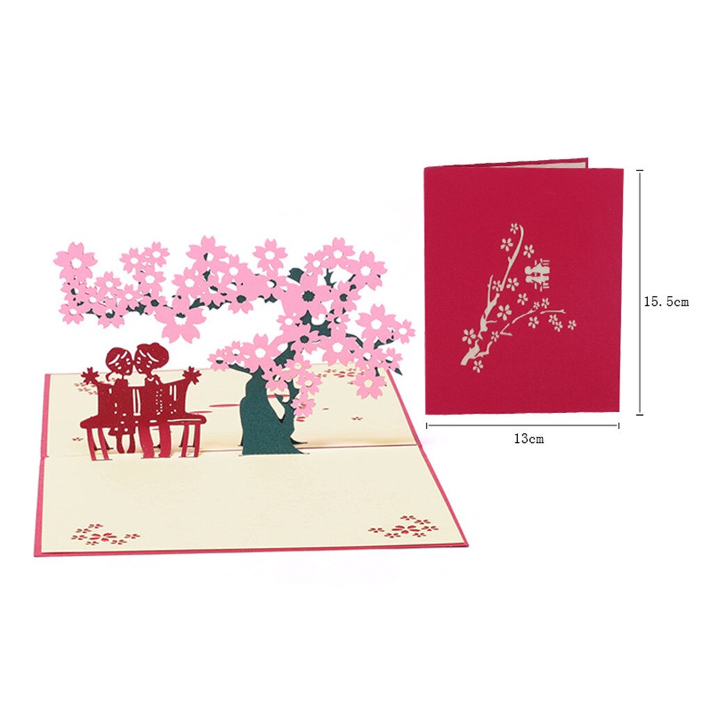 3D Pop-Up Cards Birthday Card for Girl Kids Wife Husband Birthday Cake Greeting Card Postcards Card with Envelope Stickers: B