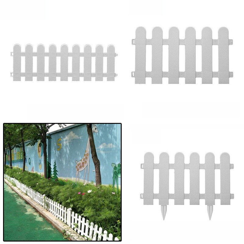 5pcs/set Indoor Outdoor Garden Fence Plastic Fence for Garden Courtyard Kindergarten Flower Vegetable Small Fence DIY Decoration