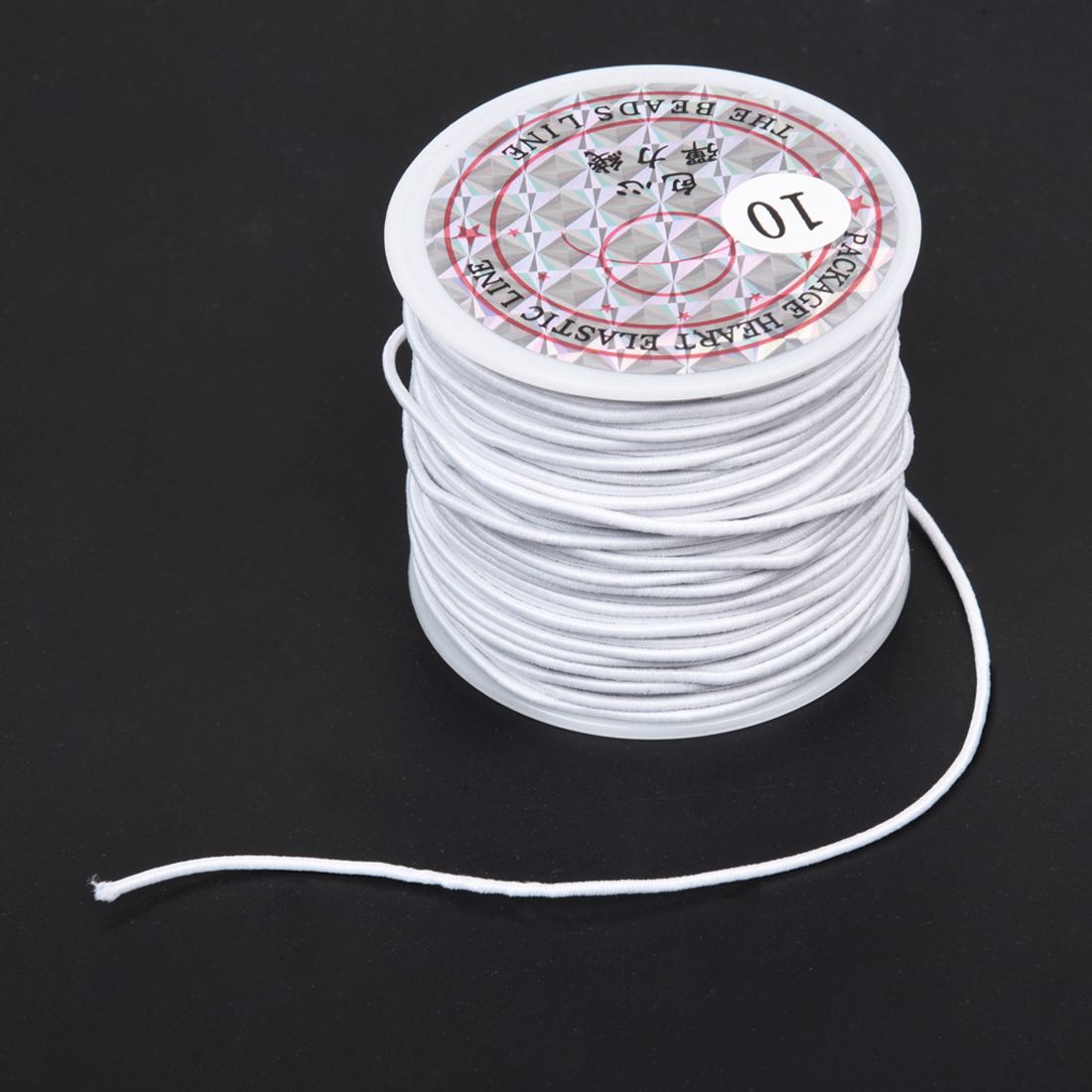 Roll Koord Tape Elastische String 1mm Wit Lengte 22m