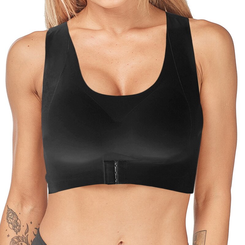 Houding Corrector Ondersteuning Beha Voor Vrouwen Terug Ondersteuning Shapewear Borst Brace Up 2 In 1 Schouder Lumbale Correctie Gezondheidszorg firm: black / XXL