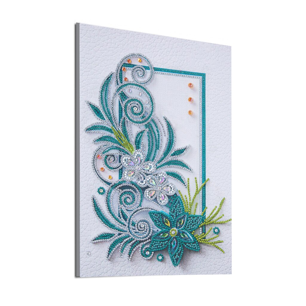5d diamant maleri blomst serie sæt gør-det-selv papir quilling maleri billede specialformet bor diamant maleri indretning kunst håndværk: 02