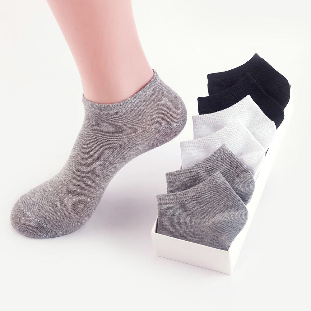 10 Pairs Vrouwen Sokken Ademend Sportsokken Effen Kleur Boot Sokken Comfortabele Katoenen Sokjes Wit Zwart
