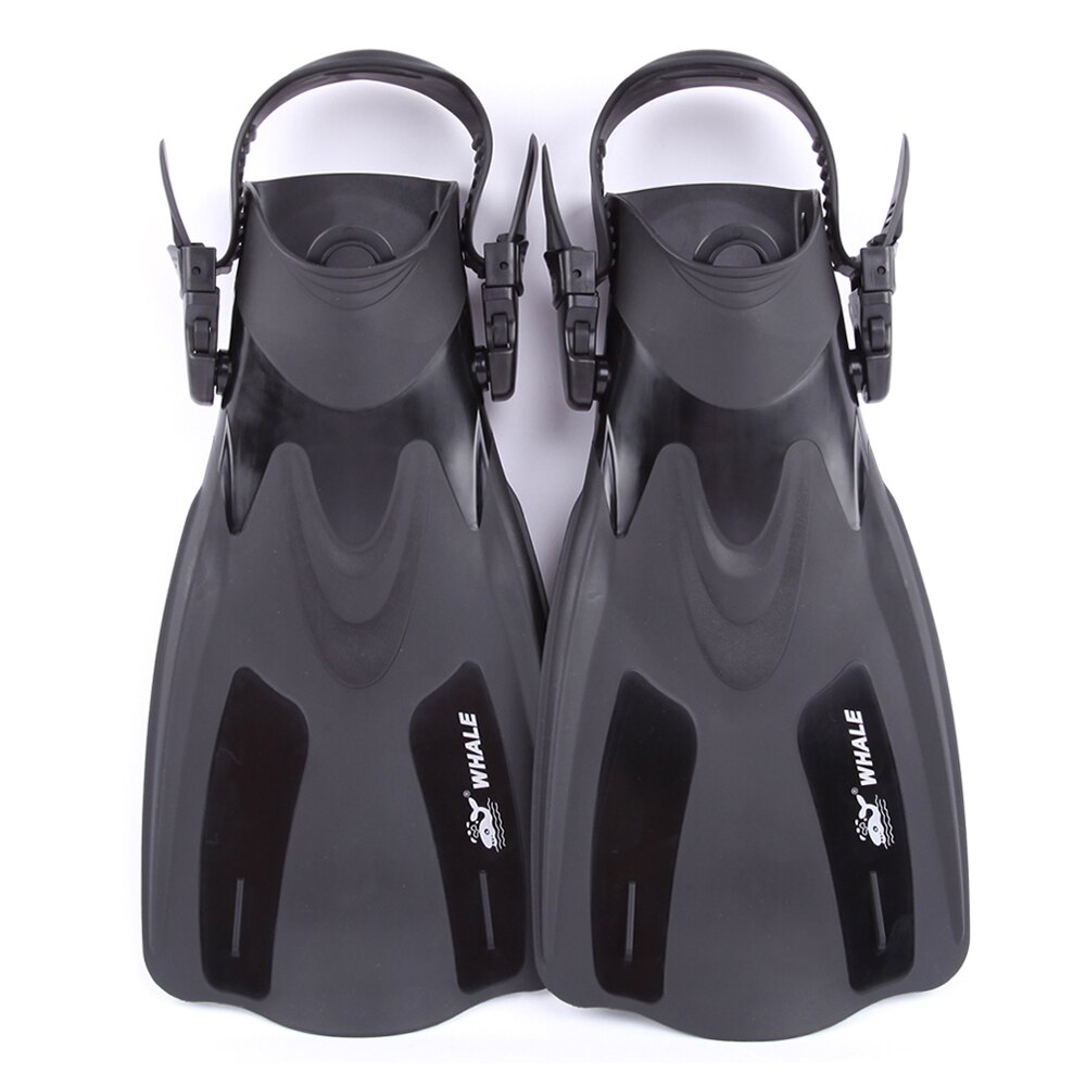 WHALE Adult Short Snorkeling Swim Fins Flippers with Adjustable Heel Water Sports