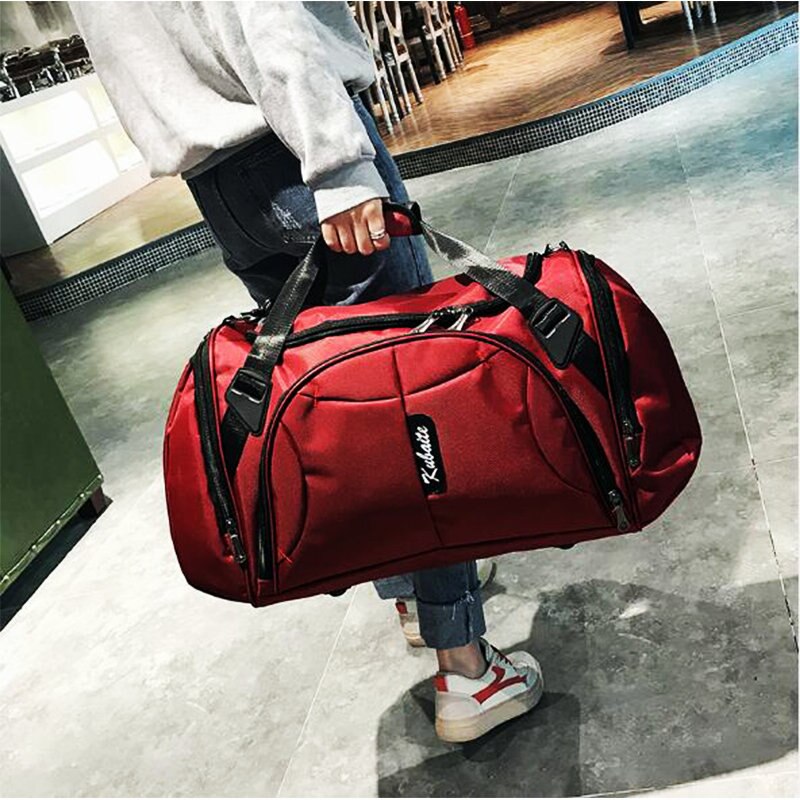 Lightweight Training Bag Canvas Outdoor Bag Large Capcity Women Travel Bag Independent Shoe Position Fitness Handbag Sport Bags