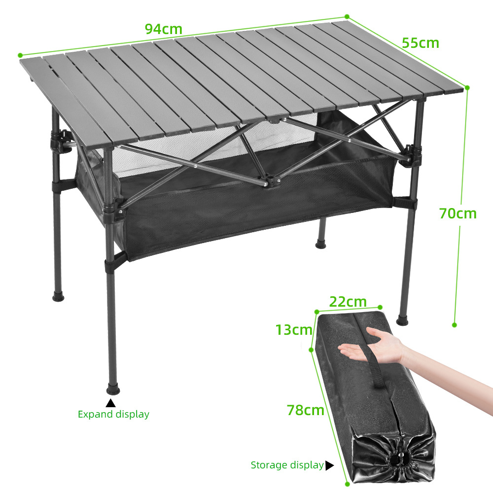 Outdoor Camping Table Folding Table Packing Bag Camping Tableware RV Kitchen Table Outdoor Camping Table: Default Title