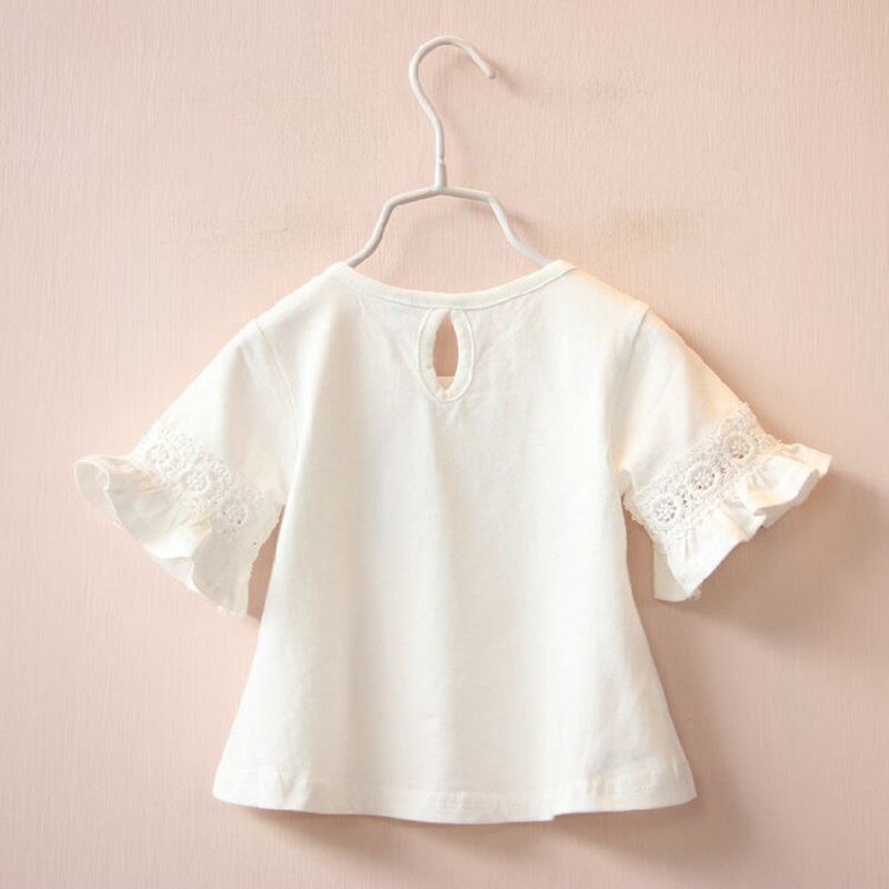 Princesse dentelle bébé filles T Shirt demi manches mignon bébé t-shirts pour haut pour fille vêtements de vêtements d'été
