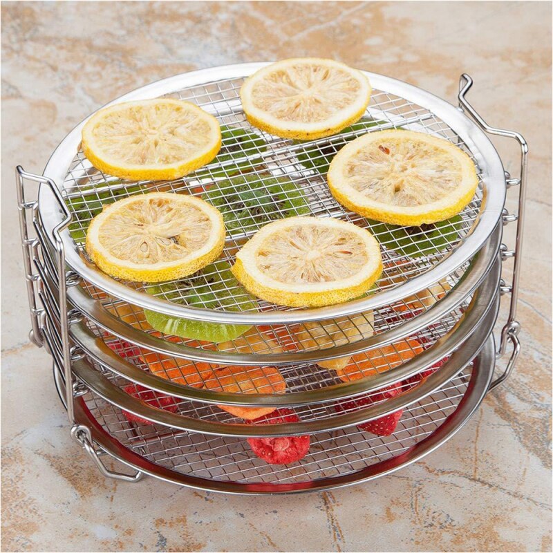 Dehydrator Stand Accessoires Grill Stand Lucht Friteuse Vijf Stapelbaar Grill Rvs Stapelbaar Barbecue Plank 5x8.8in