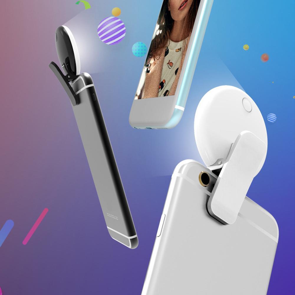 Anillo de luz LED Universal para selfis, luz Flash portátil para la oscuridad del móvil, 9 cámaras para selfis, iluminación de teléfono nocturno para celular Bea O4N2