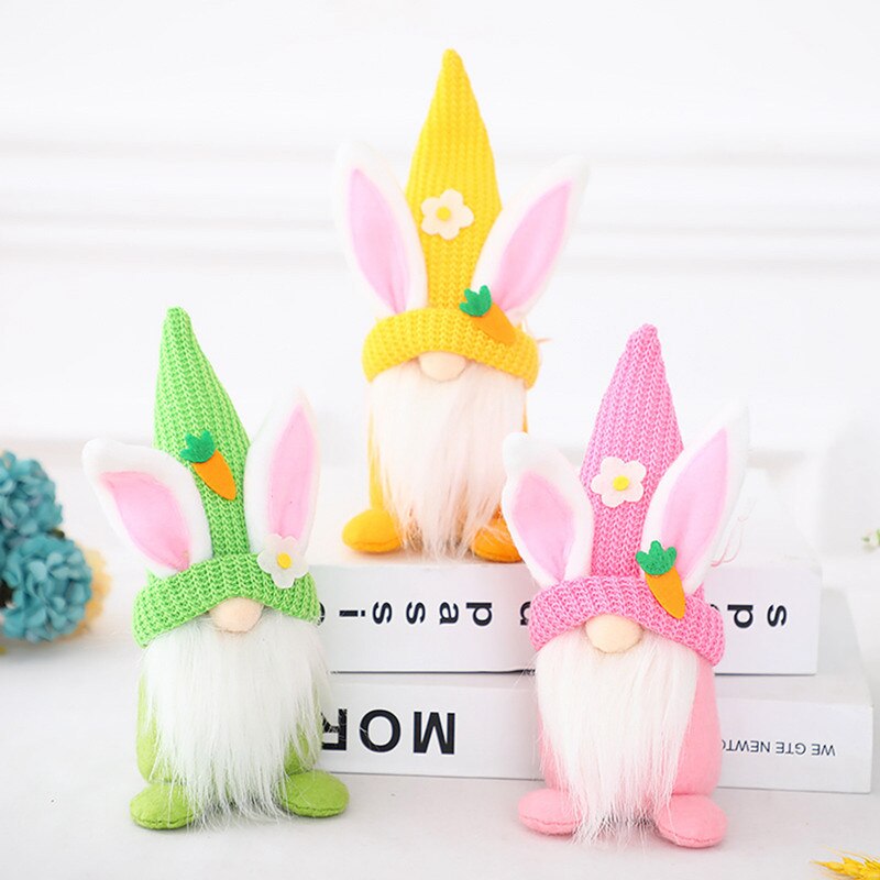 Pasen Pop Knuffel Bunny Oren Gnome Knuffels Kleine Faceless Gnome Lente Decoratie Voor Konijn Ambachten Ornament