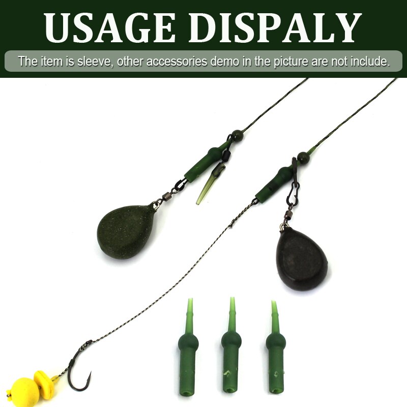 20 stk fiskerigg chod heli bufferhylse gummikobling helikopterrigg bufferhylse karpefisketilbehør terminalutstyr