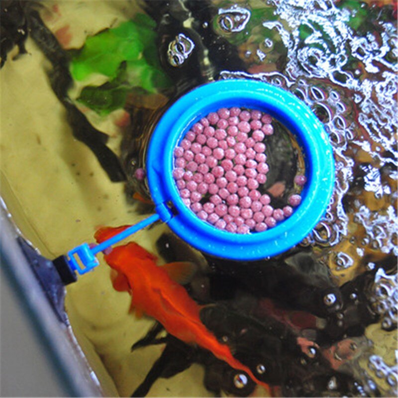 Nicrew Aquarium Feeding Ring Fish Tank Floating Food Tray Feeder Square Circle Accessory Water Plant Buoyancy Suction Cup: 01