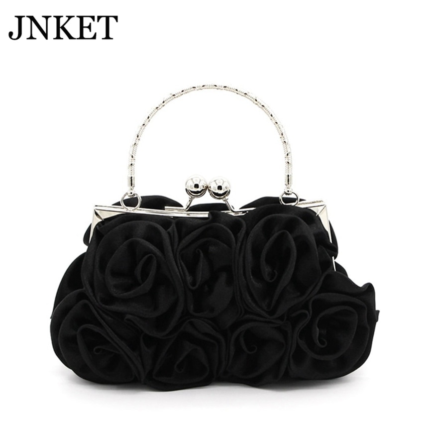 Jnket moda rosa flor padrão noite das senhoras saco de embreagem nupcial bolsa festa jantar bolsa