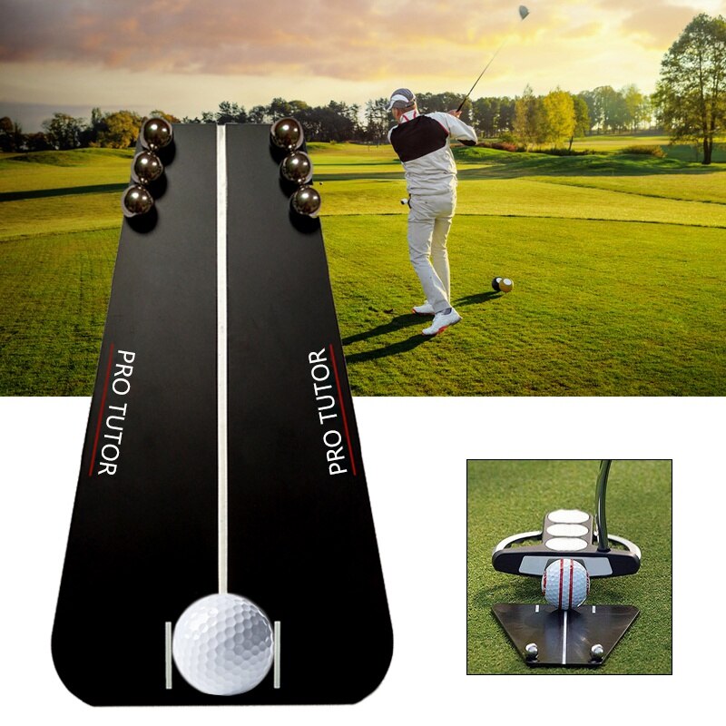 Golf putting spegel träningsuppriktning bärbar spegel golfhjälp uppriktningsverktyg putting tutor golfträningstillbehör