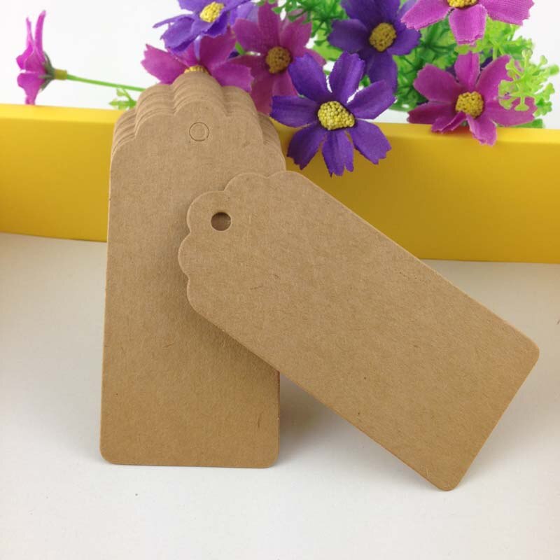 1000 stück kraftpapier-etiketten, blanko-etiketten, preisschilder aus papier, diy-verpackungskarten, hängeetiketten für taschen/schuhe/kleidung/schmuckkästchen