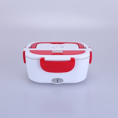 Lunchbox Voedsel Container Draagbare Elektrische Verwarming Voedsel Warmer Heater Rijst Container Servies Sets Voor Thuis: Red / 12V110V / Plastic Liner