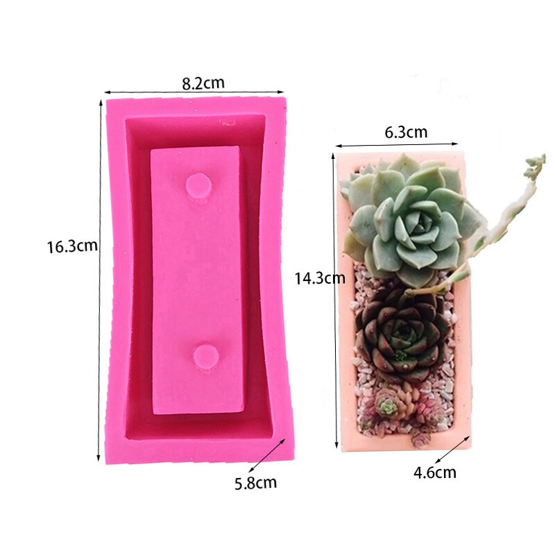 Ik hou van jou vormige oppervlak kaarshouder mal cactus bloempot vaas mal diy siliconen beton cement mal: I